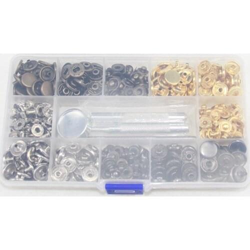 12.5mm Metal Pure Copper Snap Buttons & Installation Tool Set 633# Button for DIY Leather Craft Garment Repairing Accessories