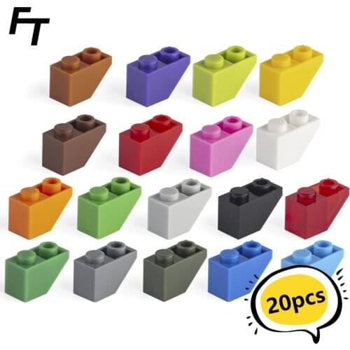 20pcs Small Particle 3665 2x1 45 Degrees Slope Reverse Brick Accessories MOC Shaped Brick Parts DIY Blocks Castle Toys