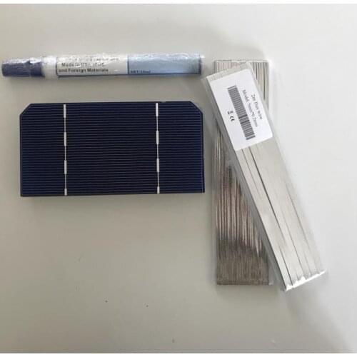 ALLMEJORES 25pcs 125mm*62.5mm Monocrysatlline Solar cell 1.4W 0.5V For diy Solar panel Give Enough Tab wire busbar wire For free