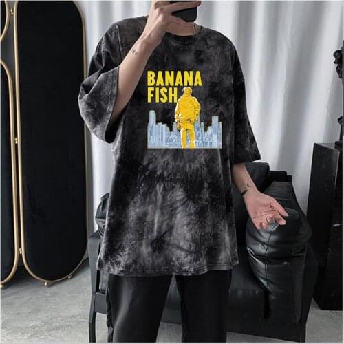 Anime Banana Fish O-neck Short Sleeve Tie Dye Autumn T-shirt