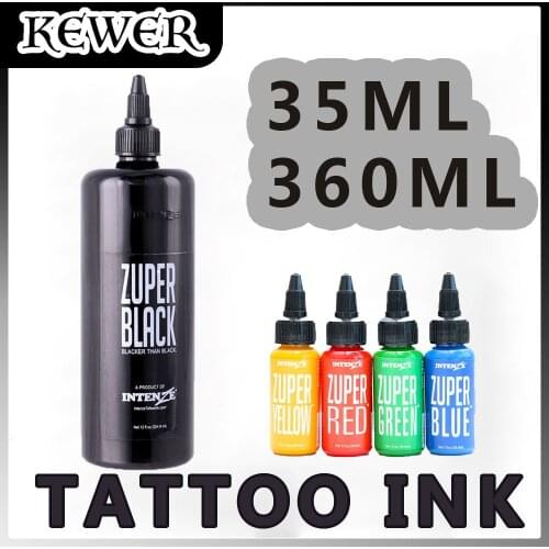 KEWER Tattoo Ink 35ML 360ML Security And Permanence Black Pigments Ink Suitable For Professional Beauty Tattoo Body Painting Art