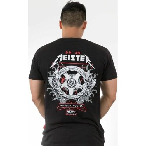 Work Wheels Meister Tattoo Band Jdm Drift Car Turbo Mens Black Cotton Tee Shirt Unisex Loose Fit Tee Shirt