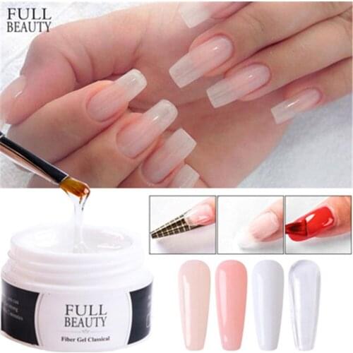 15ml GISLAN Quick Building Gel for Nail Extension Acrylic White Clear UV Builder Gel Manicure Nail Art Prolong Forms Tips Hot