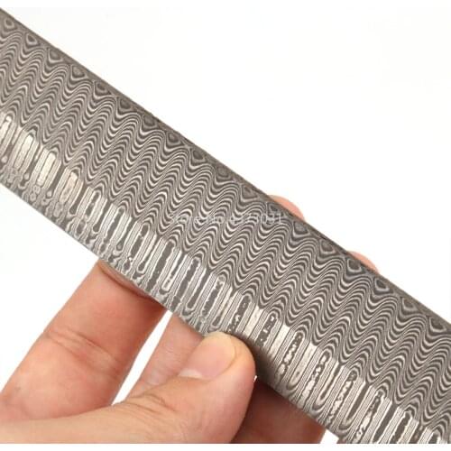1 piece DIY knife Making Damascus steel ladder Sandwich Pattern steel Knife blade blank Heat Treatment 200*30*3mm