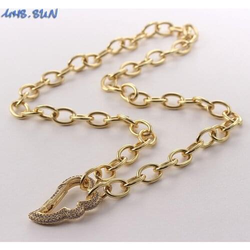 MHS.SUN Vintage Cloud Shape AAA CZ Pendant Chunky Chain Necklace Bracelets Women/Girls Fashion Zircon Jewelry Set Accessories