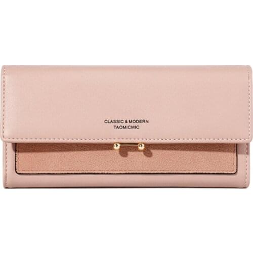 Fashion Card Holder Wallet Multifunctional Women Leather Wallet fit 10 Credit Cards with Interior Zipper Coin Pocket