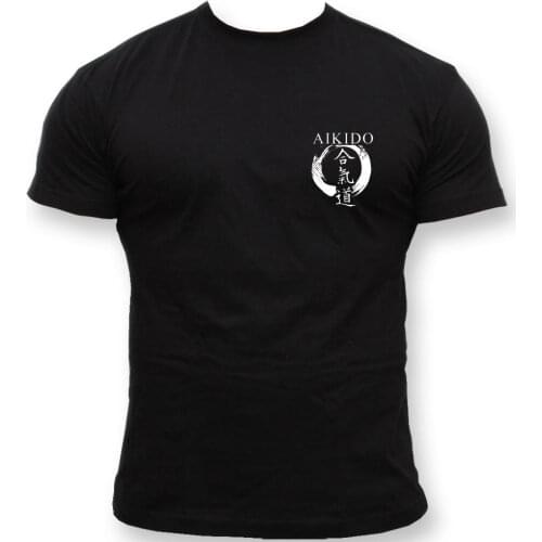 Martial Arts Mma Aikido MenS Short Sleeve New 2020 Cotton Short-Sleeve T-Shirt Retro 100% Cotton Print Shirt Tee Cool Tops