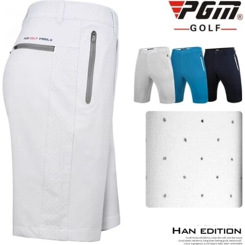 Pgm Men Elastic Quick-Drying Golf Shorts Summer Breathable Mesh Golf Shorts Pants Comfortabe Sportswear Size 2Xs-3Xl D0772