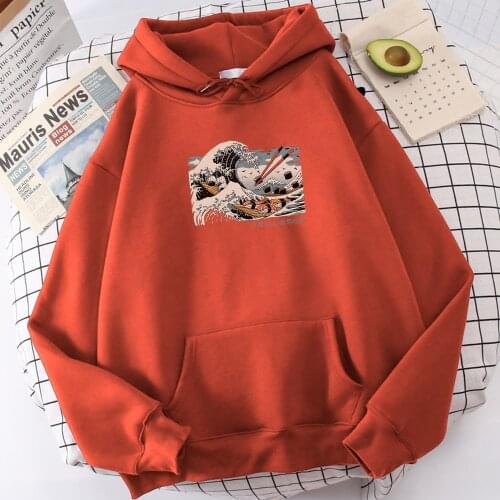 2021 Sushi On A Bamboo Raft In The Sea Men Sweatshirts Hoodie Sweatshirt Hooded Spring Autumn Fleece Gray Jumper Pullover Hoody