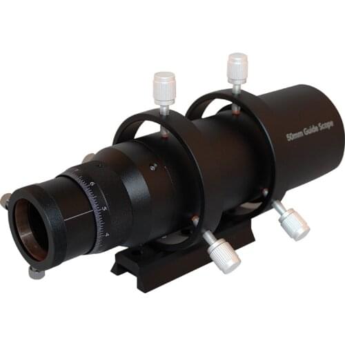 50mm Guide Scope with Double Helical Focuser Full-metal Bracket CCD Image Finderscope for Astronomical Monocular Telescope 50200