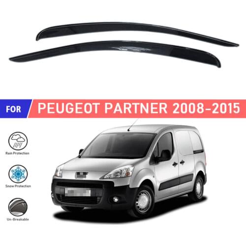 Window deflectors for Peugeot Partner 2008- car window deflector wind guard vent sun rain visor cover car styling