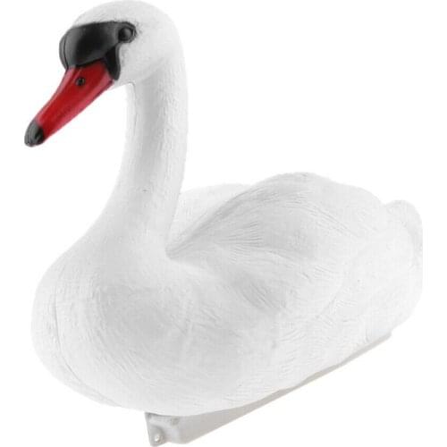 Lifesize White Swan Decoy Pond Decoration Floating Ornamental Garden Scarer