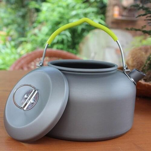 1.3L Outdoor Camping Water Kettle Open Fire Picnic Cookware Tea Coffee Pot With Handle Outdoor Fishing Cooking Supplies