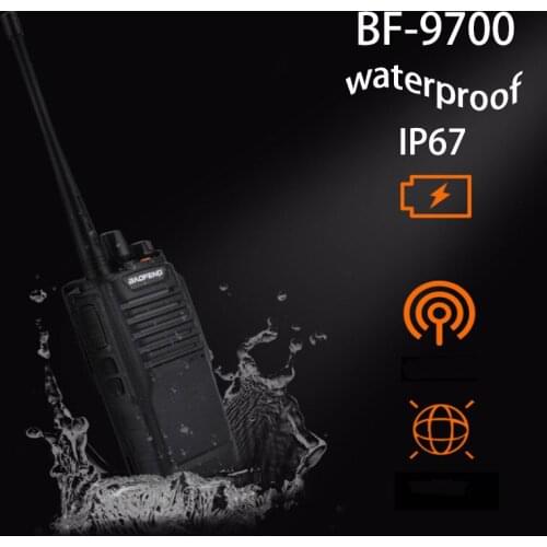 Baofeng BF-9700 Portable Walkie Talkie PTT for Police High Power CB Ham Two Way Radio Waterproof IP67 Long Range Hunting Camping