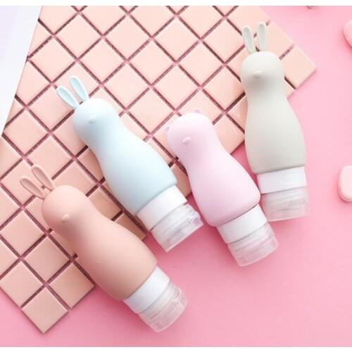 90ml Portable Silicone Refillable Bottle Empty Travel Packing Press For Lotion Shampoo Cosmetic Squeeze Containers