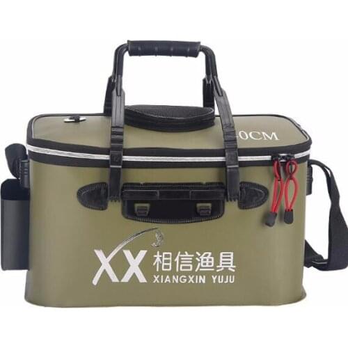 Size 50*28*27cm fish barrels bottled fish fishing box thickened fold fishing bag supplies tool