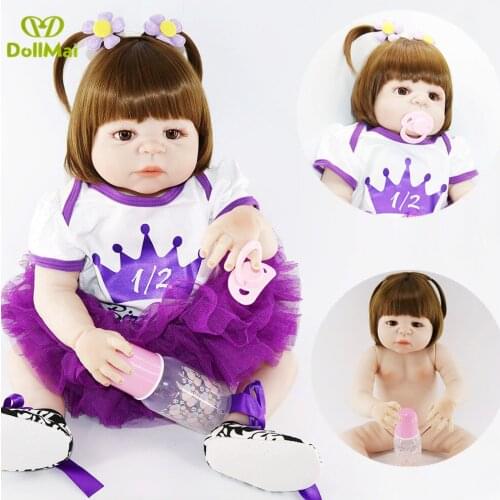 Reborn handmade 57CM Full Body Silicone lifelike baby reborn Boneca Alive Baby Princess bathe Girls Playmate Toys Child love