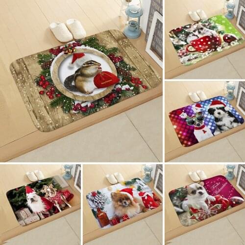 Christmas Mat Cat and Dog Carpet ковер Bedroom Door Sponge Floor Mat Living Room Floor MatBath Rug Eco-Friendly Carpet