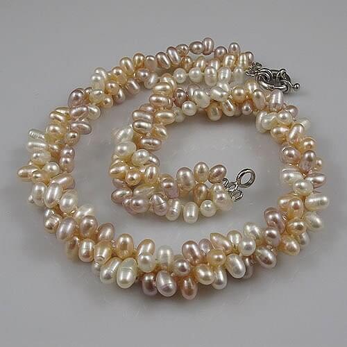 Unique Baroque Pearl Necklace,100% Real Genuine Pearl Jewelry For Women Gift,Handmade Fine Jewelry More Color For Choose
