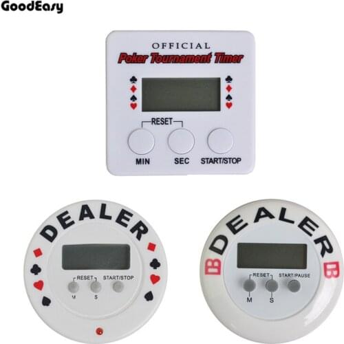 1Pc Casino Poker Tournament timer Pro Digital Dealer Timer Black Jack Texas Hold'em Plastic Poker Chips Set Game Accessories