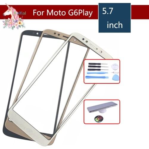 10pcs/lot For Motorola G6 Play XT1922 XT1922-3 XT1922-4 Touch Screen Front Outer Glass Panel Lens NO LCD Display Digitizer 5.7"