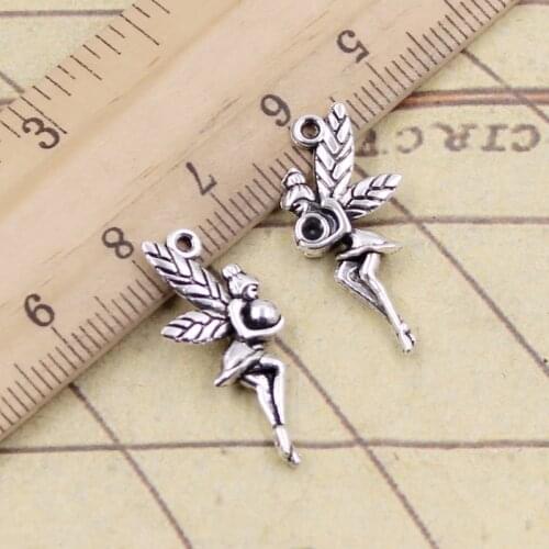 20pcs Charms Fair Angel 26x11mm Tibetan Silver Color Pendants Antique Jewelry Making DIY Handmade Craft