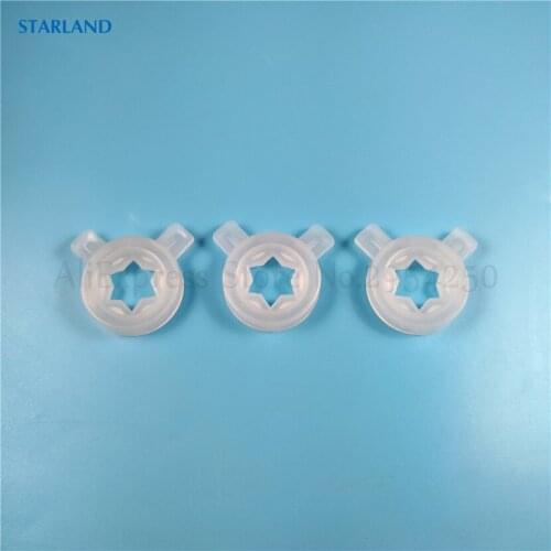 3 In 1 Set Hexagram Star Shaped Modeling Soft Serve Ice Cream Machine Spare Parts Lids Nozzle 37mm Inner Diameter