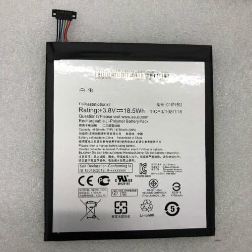 New Original ASUS Phone Battery C11P1502 for ASUS ZenPad 10 Z300CG Z300CL P01T Z300M Z300C P023 10.1 High Capacity 4890mAh