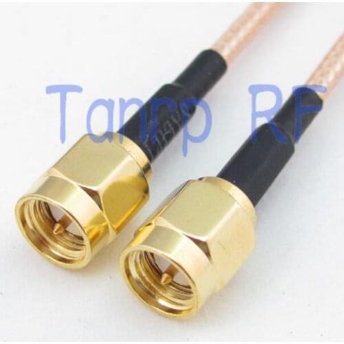 Free Shipping! 20INCH SMA male to SMA male plug RF adapter connector 50CM Pigtail coaxial jumper cable RG316 extension cable