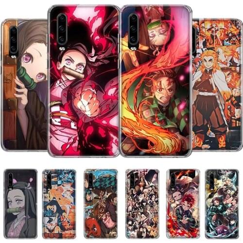 Anime Kimetsu No Yaiba Demon Slayer Phone Case For Huawei Honor Y 5 6 7 8 9 10 20 LITE A X S Pro NO/Finger Cover Coque soft Sili