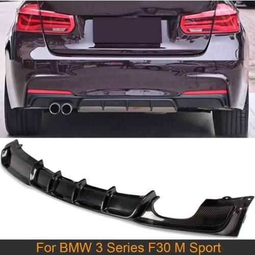Car Rear Bumper Diffuser Lip for BMW 3 Series F30 M Sport 320i 325i 330i 335i 12-17 Rear Bumper Diffuser Spoiler Carbon Fiber