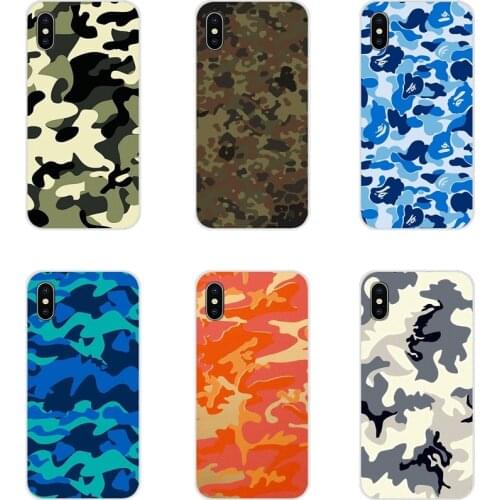 For Apple iPhone X XR XS 11Pro MAX 4S 5S 5C SE 6S 7 8 Plus ipod touch 5 6 Camouflage Pattern Camo military Army Soft Shell Cases
