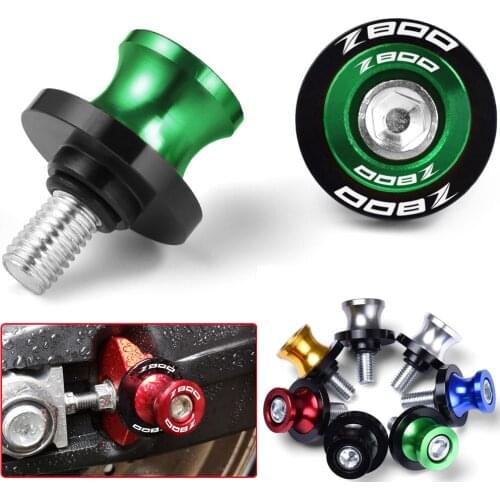 For KAWASAKI Z 800 z800 2013-2021 2014 2015 with Z800 LOGO 8MM Motorcycle accessories CNC Swingarm Spools slider stand screws