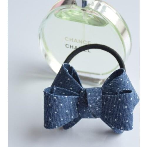 Butterfly styling Elastic Hair bands Bowknot Hair dress Hair holder Accessories for Women and Girls sky blue color free shipping