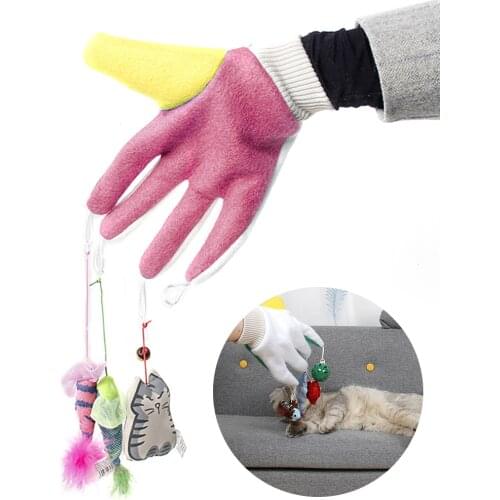 Interactive Toy Lovely Ball Pet Funny Toy Cute Cat Toys Scratch Glove Toy Crazy Loving for Kitten Scratcher Magic Cat Teaser