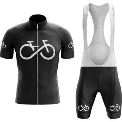 2021 Black Cycling Jersey 9D Bib Set MTB Uniform Bike Clothing Quick Dry Bicycle Wear Clothes Mens Short sleeve Maillot Culotte