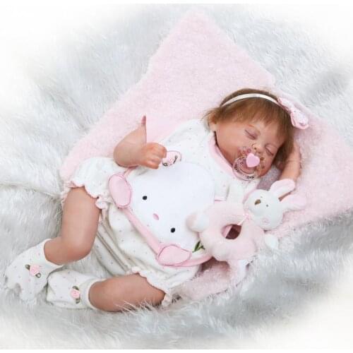 50cm Silicone Reborn Baby Doll for Kids Brinquedos Birthday Gift,Lifelike Baby Reborn Doll with Clothes