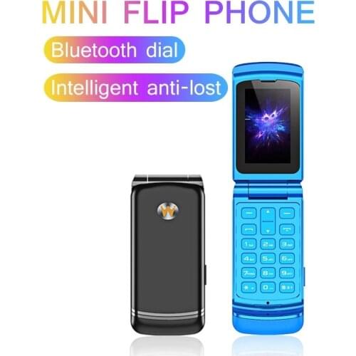 Mini Flip Ulcool F1 Mobile Phone Single Sim Smallest MTK6261 GSM 300mAh Wireless Bluetooth Dialer Handsfree Earphone Cell Phone