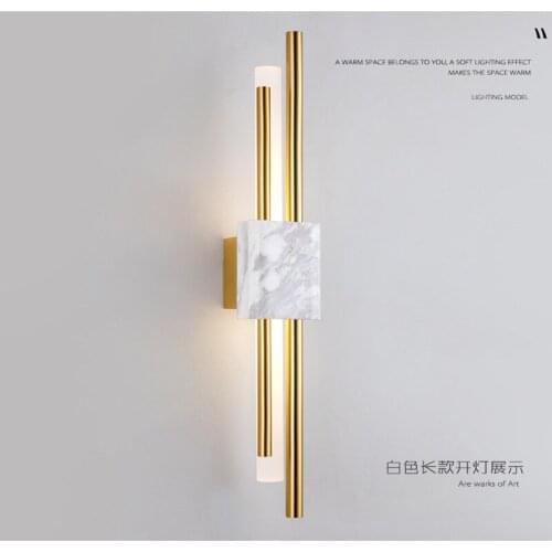 Marble Wall Lamp Modern Led Wall Lamps For Living Room Bedroom Loft Decor Home Bedside Wall Light Bathroom Fixtures Mirror Light