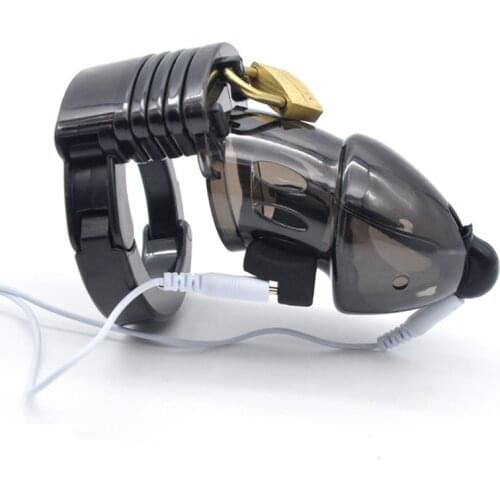 Electric Shock Male Chastity Cage Penis Rings Adult Sex Toys For Men Masturbators Electro Chastity Cage Urethral Toys Stimulator