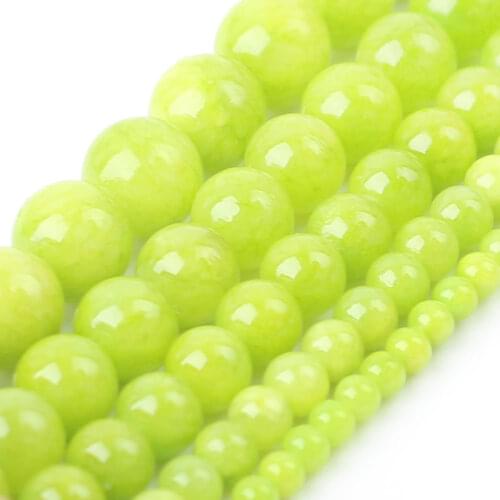 Natural Stone Green Chalcedony Jades Beads Round Loose Spacer Beads For Jewelry Making 4/6/8/10/12mm DIY Handmade Bracelets