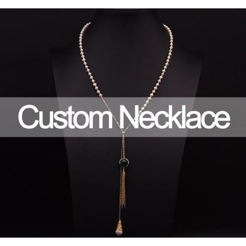 GLSEEVO Original Design 925 Sterling Silver Natural Baroque Pearl Minimalism Necklace For Women Wedding Jewelry Collares GN0219