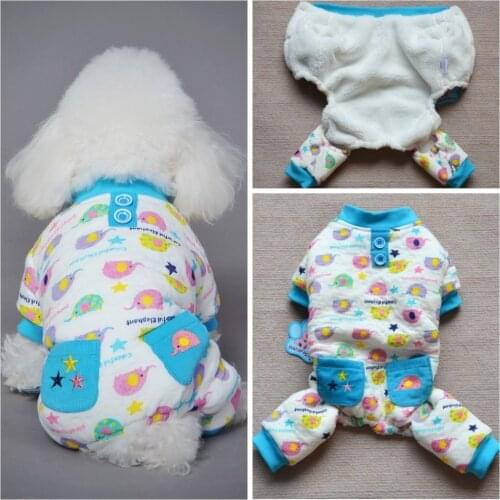Pajamas for Small Dogs WARM Pet Puppy Cat Pyjamas Pjs Dog Clothes XS S M L XL