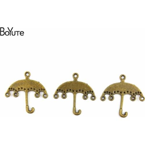 BoYuTe (100 Pieces/Lot) 25*25MM Antique Bronze Plated Zinc Alloy Umbrella Charms Pendant for Jewelry Findings Diy Necklace
