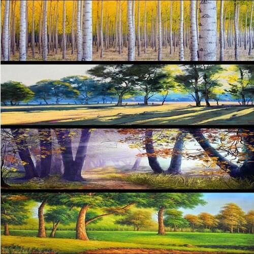 FullDiamond Painting Scenery tree Cross Stitch Mosaic diamond embroidery landscape Needlework Patterns Round Rhinestone Home dec