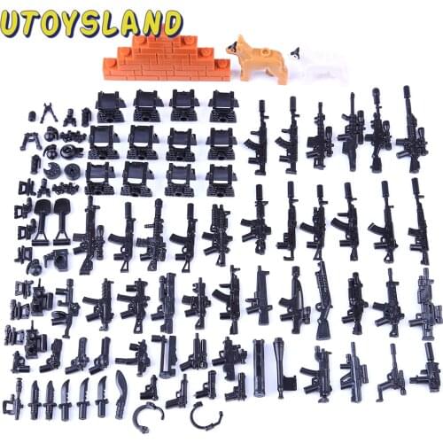 Hot DIY Small Particle Building Block Military Weapon Accessories Toy Set Building Block Toys For Children-Modern Special Forces