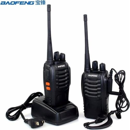 2Pcs Baofeng BF-888S Walkie Talkie Transceiver UHF 400-470MHz Two Way Radio BF888S Handheld CB Radio 888S with 2 Free Headset