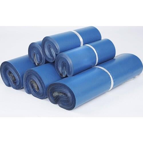 50Pcs/Lot Blue Express Bag High Ductility Strong Viscosity Courier Bags Self-Seal Adhesive Thick Waterproof Plastic Poly Mailing