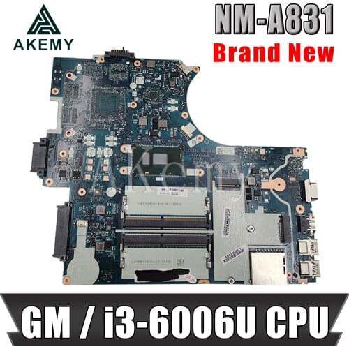 SAMXINNO For Lenovo Thinkpad E570 E570C CE570 NM-A831 Laotop Mainboard NM-A831 Motherboard with i3-6006U CPU
