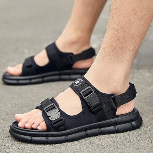 Summer Sandals Mens Fashion Mens Student Sports Sandals Breathable Summer Soft Bottom Beach Shoes Men Couples Slippers